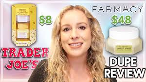 REVIEWING TRADER JOE'S NEW HONEY HYDRATION DUO COMPARED TO FARMACY BRAND  MOISTURIZER