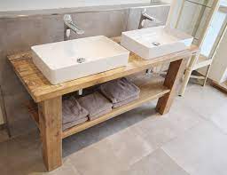 Scopri ricette, idee per la casa, consigli di stile e altre idee da provare. Waschtisch Aus Bootsstegen Badezimmer Holz Waschtisch Gaste Wc Gestalten