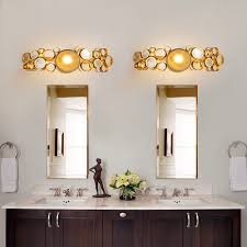 Stella 2 light bathroom vanity light, champagne gold and glass. 20 Mesmerizing Gold Bathroom Light Fixtures Ideas Under 200