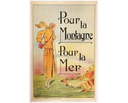 Inspire wanderlust in your living room by hanging a collection of retro travel ads. Vintage Art Deco Posters Vinterior