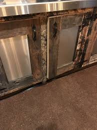 Cabinet Doors Made With Plywood Sheet Metal And 1x4 S Painted And Distressed Cabinet Doors Plywood Cabinets Metal Cabinet