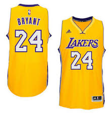 When it came time to retire his number, the lakers hung both from the bryant came into the nba wearing no. Kobe Bryant 24 Los Angeles Lakers Gold Adidas Swingman Men S Home Jersey Ebay