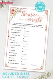 Free printable word scramble for a baby shower. Peach Floral Baby Shower Game Bundle Mcp808 Baby Word Scramble Game Baby Bingo Guess Who Six Printable Baby Shower Games Party Games Party Favors Games