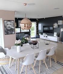 Grey Pink And White Living Room Dining Table Home Interior Design House Interior Interior Design Living Room Warm