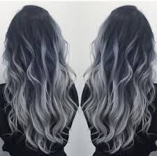 Black And Silver Ombre 17 Ideas Hair Grey Balayage Silver Ombre Hair Color For Black Hair Grey Ombre Hair Hair Color Blue