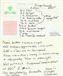 Gingerbread Cookies A Vintage Handwritten Recipe Card Vintagerecipes Gingerbread Gingerbreadcookies C Vintage Recipes Old Recipes Old Fashioned Recipes
