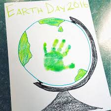 Students get more idea from more sites. Handprint Earth Day Globe Craft Crafty Morning