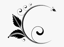 I used the file and had it printed on faux leather at a local shop. Hd Circles Leaves Flowers Garden Divider Accent Floral Clipart Black And White Free Transparent Clipart Clipartkey