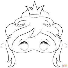 You may even spot an ariel lookalike in this bunch o. Princess Mask Coloring Page Free Printable Coloring Pages Coloring Home