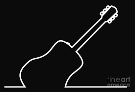 Acoustic guitar clipart by artizarus 9 / 633. Acoustic Guitar Continuous Line Drawing Digital Art By Bigalbaloo Stock