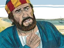 FreeBibleimages :: Jesus questions and reinstates Peter :: Peter is asked  three times by Jesus about his love for Him (John 21:1-25)