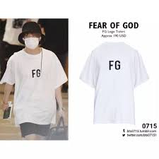 Tinggi x lebar (cm) s = 68 x 100. Spot Hot Sale New 2021 Bts Fg Tshirt Fear Of God Bts Jimin Jungkook Suga Jhope Jin Lazada Ph