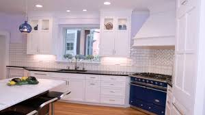 with white subway tile backsplash