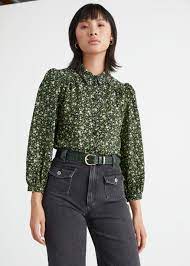 & Other Stories Gathered Crepe Button Down Blouse | 22 Refreshingly Cool  Spring Blouses You'll Want to Wear All the Time | POPSUGAR Fashion Photo 3