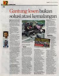Setiap nyawa yang hilang akibat. Gantung Lesen Bukan Solusi Atasi Kemalangan Universiti Putra Malaysia