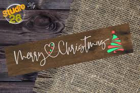 The reason this is one of today's hits is because christmas is right around the corner (next to thanksgiving). Merry Christmas With Tree Svg Graphic By Studio 26 Design Co Creative Fabrica