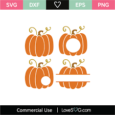 Free pumpkin vector download in ai, svg, eps and cdr. Pumpkins Monogram Frames Svg Cut File Lovesvg Com