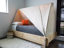 Diy canopy bed frame wood. How To Build A Tent Bed Hgtv