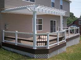 Constructing a 10' by 17' deck off the back of my house. Deck With Pergolas Deck Pergolas In Lancaster Chester County Decks R Us