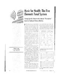 Music definition, an art of sound in time that expresses ideas and emotions in significant forms through the elements of rhythm, melody, harmony, and color. Pdf Music For Health The Five Elements Tonal System Michael Legge Academia Edu