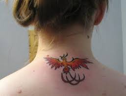 Attractive Simple Bird Tattoo On Hand Beautiful Neck Tattoo Small Neck Tattoos Phoenix Tattoo