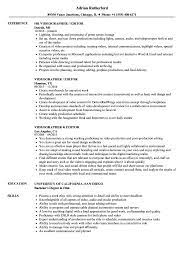 How to target your videographer job description. Videographer Editor Resume Samples Velvet Jobs