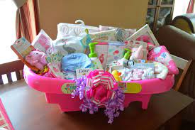 Baby Shower Gift Bathtub Full Of Baby Necessities Thoughtful Baby Shower Gifts Baby Shower Gifts Baby Bath Gift