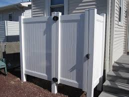 Outdoor shower is perfect for rinsing sand, cleaning fish, bathing pets, or cleaning outdoor and sports equipment. Pvc Outdoor Shower Enclosures Phoenix Manufacturing Outdoor Shower Enclosure Outdoor Shower Shower Enclosure