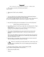Lab 20 Tapped Movie Worksheet Final Docx Tapped There Is Enough Water For Human Need But Not For Human Greed Mahatma Gandhi U2022 What Company Owns Course Hero
