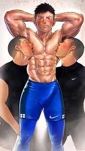 Rule 34 - 3boys Abs Animated Armpit Fetish Armpit Hair Armpits  Artisticjinsky Athletic Athletic Male Bara Biceps Black Hair Blush Bulge  Bulge Through Clothing Feet Out Of Frame Hairy Armpits Hands Behind