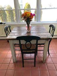 The round small kitchen table comes with 42 w x 30 h size and two drop leaves that everyone can make use of whenever you need more space or anyone can just simply leave it dropped if you desire an extra personal setting. Rustic Farmhouse Table Small Kitchen Dining Farm House Etsy