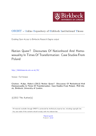 Maybe you would like to learn more about one of these? Pdf Nation Queer Discourses Of Nationhood And Homosexuality In Times Of Transformation Case Studies From Poland