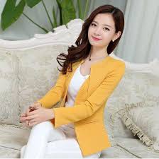 wholesale spring women slim blazer coat 2019 plus size casual jacket long sleeve one button suit lady blazers w blazers for women slim blazer jackets for women