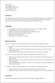 Assistant Principal Resume Template Best Design Tips Myperfectresume