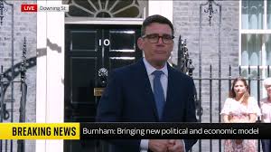 Prime Minister Andy Burnham says he will set out cost of living measures  tomorrow., He adds that later this year he will set out a 'new 10-year plan  for Britain.', Live updates ➡️ ...