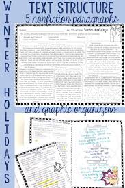 A Great Way To Practice Text Structure With Nonfiction Paragraphs About Winter Holidays Text Structure Text Structure Worksheets Informational Text Structures