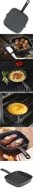 Emeril Lagasse 62983 Pre Seasoned Cast Iron Square Grill Pan 10 Black Grill Pan Grilling Emeril Lagasse