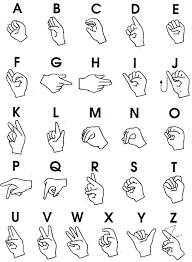 sign language charts learning printable