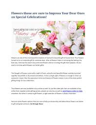 I hope you like it alot! Flowers Those Are Sure To Impress Your Dear Ones On Special Celebrations By Primo Gifts India Issuu