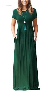 Women S Short Sleeve Loose Plain Maxi Dresses Casual Long Dresses With Pockets M En 2020 Vestidos Largos Casuales Vestidos Formales Para Senoras Vestidos De Algodon
