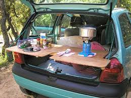 in a page dedicated to the twingo i i found this camperizacion the bed should not be too long car camper car camping suv camping