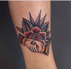 Traditional Handshake Tattoo Traditonal Tattoo Rose Traditional Tattoo Tattoos Hand Tattoos