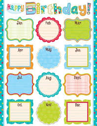 Birthday Chart Printable Room Surf Com