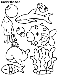 Sea Creature Sea Animals Coloring Pages Mikeandkiraadoption Free sea animal flashcards for kindergarten!