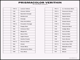 44 Punctilious Free Prismacolor Chart