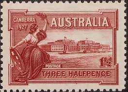 Acsc 127 1927 Opening Of Parliament House Canberra 1 D Perforation 11 No Watermark Postage Stamps Commemorative Stamps Stamp