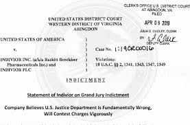 Indictment defined and explained with examples. Indivior Indicted In Alleged Multibillion Dollar Fraud Scheme Policy Medicine