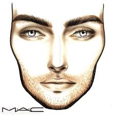 Male Light Toned Face Chart Makeup Face Charts Makeup