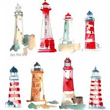 15 simple flower pot lighthouse tutorials for your garden. I M Pleased To Announce That These Lighthouses Combination Of Two Sketch A Days Several Months Apart Will B Lighthouse Painting Lighthouse Art Watercolor Art