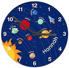 Time value, whether it is local time or utc or something else, time zone, and daylight saving time (dst) if applicable. Kiddiewinkle Gifts Personalised Boys Wall Clock Solar System Space Design Personalised Kids Clocks Boys Bedroom Accessories Amazon Co Uk Home Kitchen
